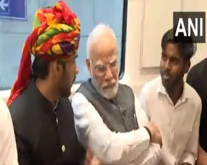 PM Modi travels by metro 