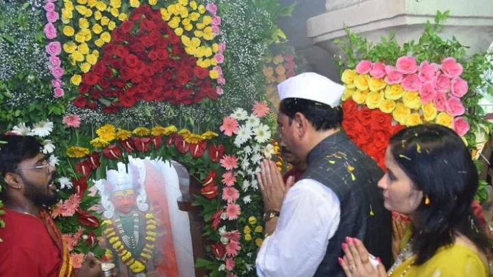 श्री मंगळग्रह मंदिरात नामदार अनिल पाटील यांच्या हस्ते नवकार कुटियाचे लोकार्पण