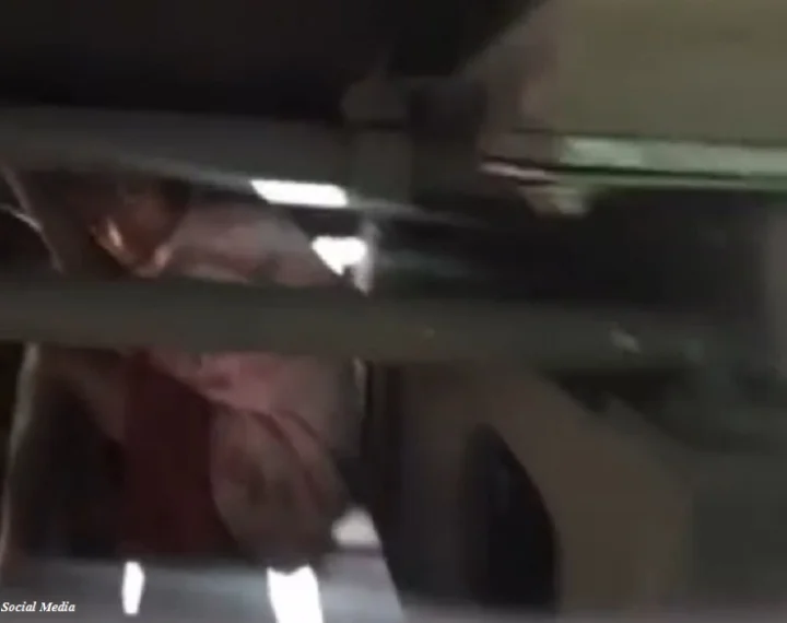 children were traveling under the freight train