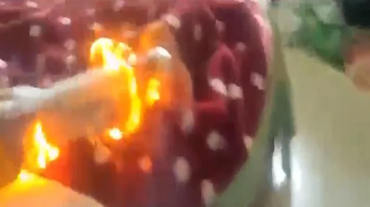 सासऱ्यांना निजलेलं पाहून सुनेने घराला आग लावली, व्हिडीओ व्हायरल!