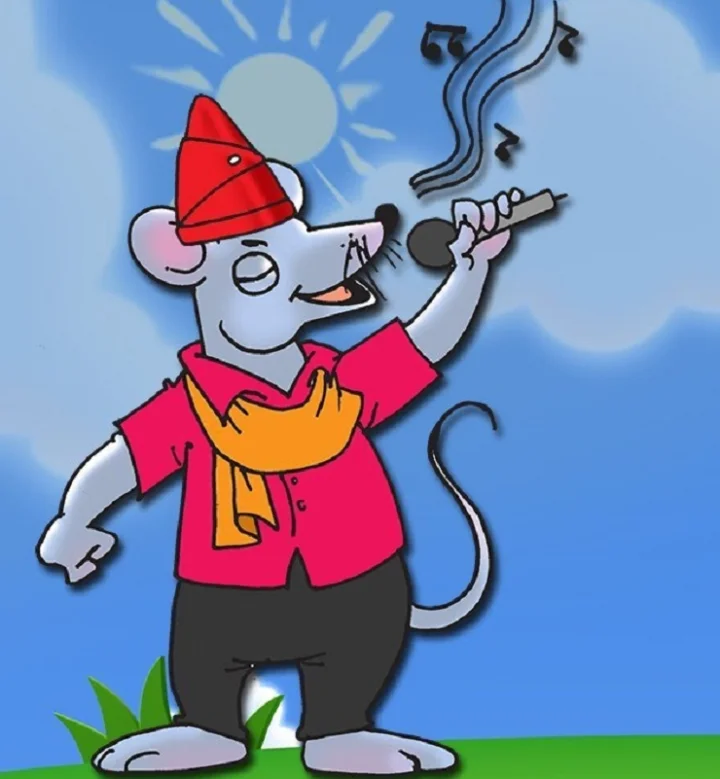 New Year and smart hardworking mice