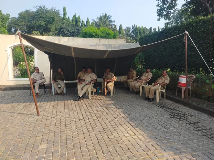 Tight police guard around Bhujbal Farm in Nashik