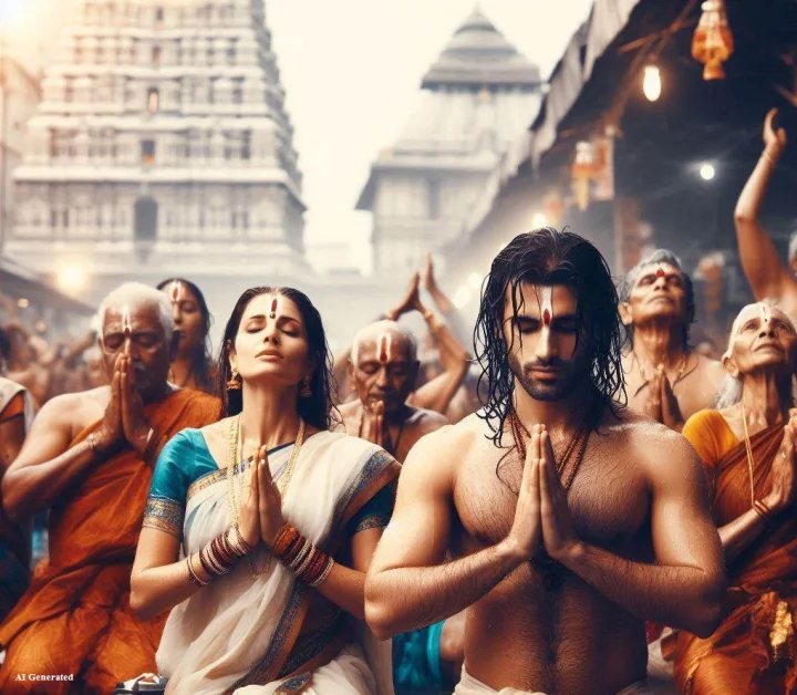 Is a head bath necessary to go to a temple