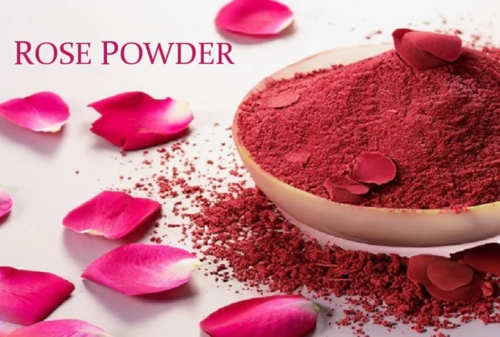 Homemade rose powder
