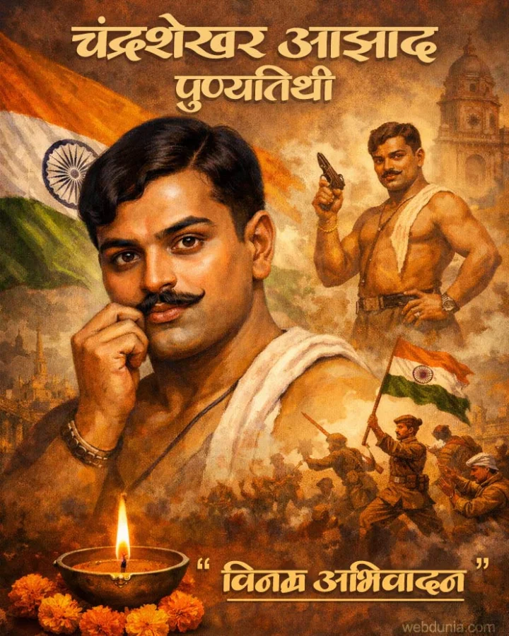 Chandra Shekhar Azad Punyatithi 2026 Messages in Marathi