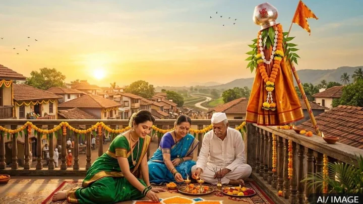 गुढीला कोणत्या रंगाची साडी नेसवावी?