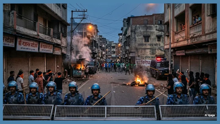 Tension in Anjangaon