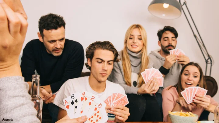 While playing a game of cards