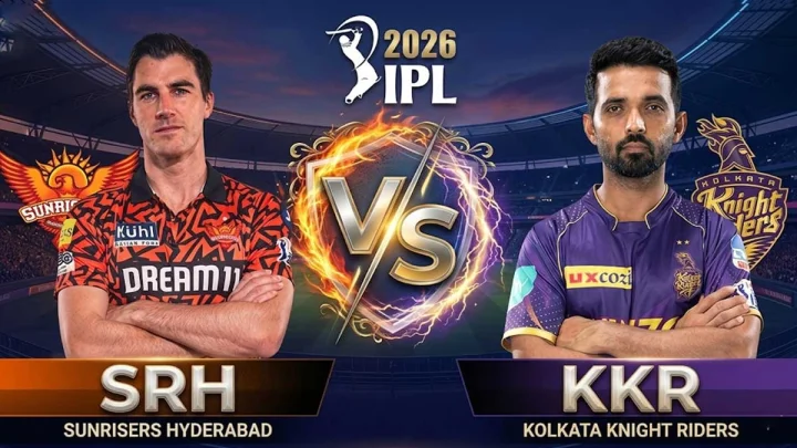 SRH vs KKR  : आयपीएल २०२६ हंगामातील ४५ वा साखळी सामना सनरायझर्स हैदराबाद आणि कोलकाता नाईट रायडर्स यांच्यात