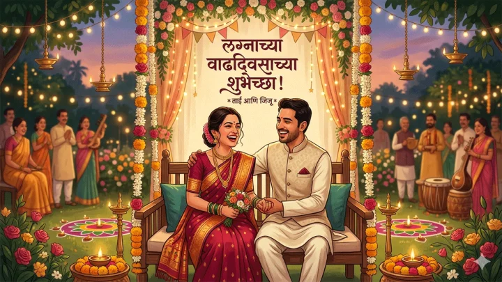 Marriage Anniversary Wishes For Sister And Jiju In Marathi लग्नाच्या वाढदिवसाच्या शुभेच्छा ताई आणि दाजी