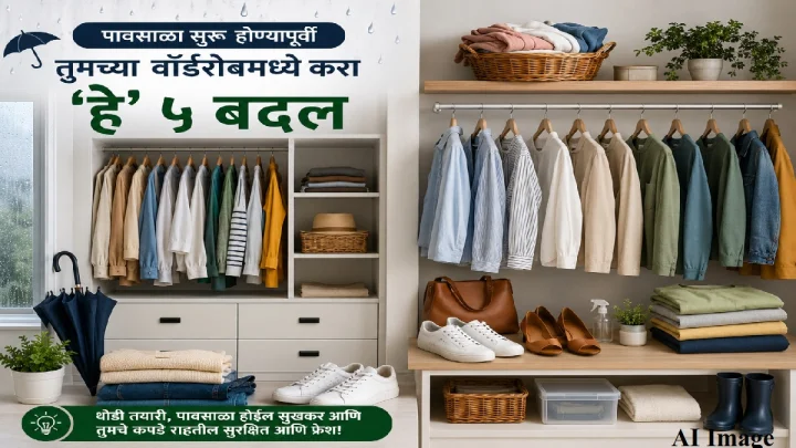 पावसाळा सुरू होण्यापूर्वी तुमच्या वॉर्डरोबमध्ये करा 'हे' ५ बदल; दिसा नेहमीपेक्षा स्टायलिश!