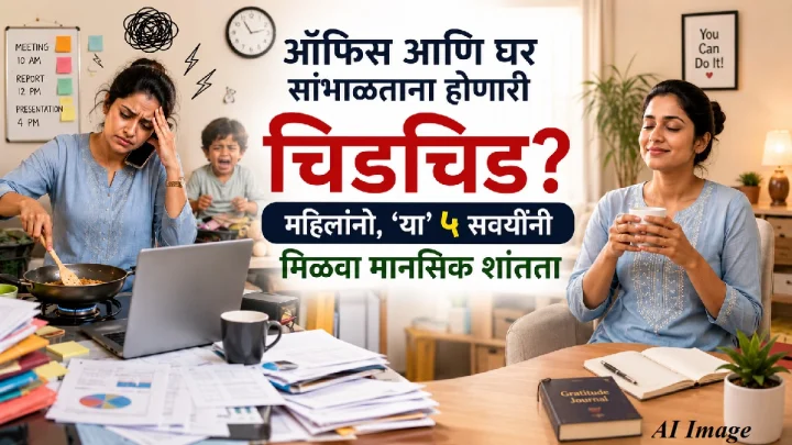 ऑफिस आणि घर सांभाळताना होणारी चिडचिड? महिलांनो, ‘या’ ५ सवयींनी मिळवा मानसिक शांतता