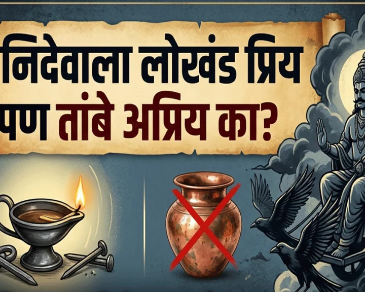 Why is copper prohibited in the worship of Shani Dev