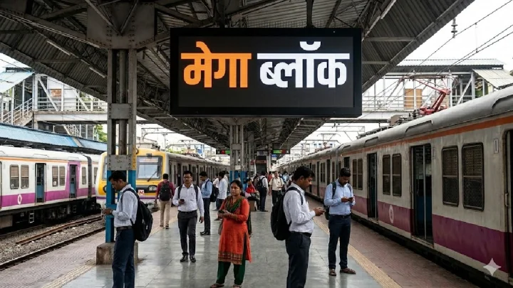 रविवारी मध्य रेल्वेच्या मुख्य आणि हार्बर लाईनवर मेगा ब्लॉक लागू