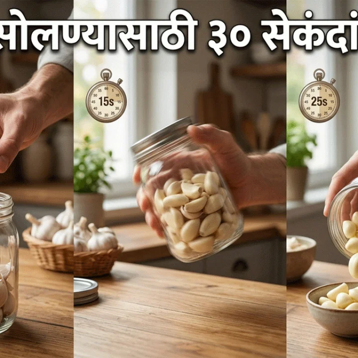 easy trick for peeling garlic fast
