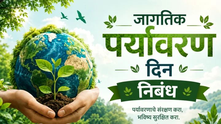 World Environment Day 2026 Essay in Marathi जागतिक पर्यावरण दिन निबंध मराठी