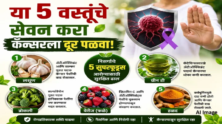 या 5 सुपरफूड्सचे सेवन करा, कॅन्सरचा धोका कमी करण्यास होईल मदत