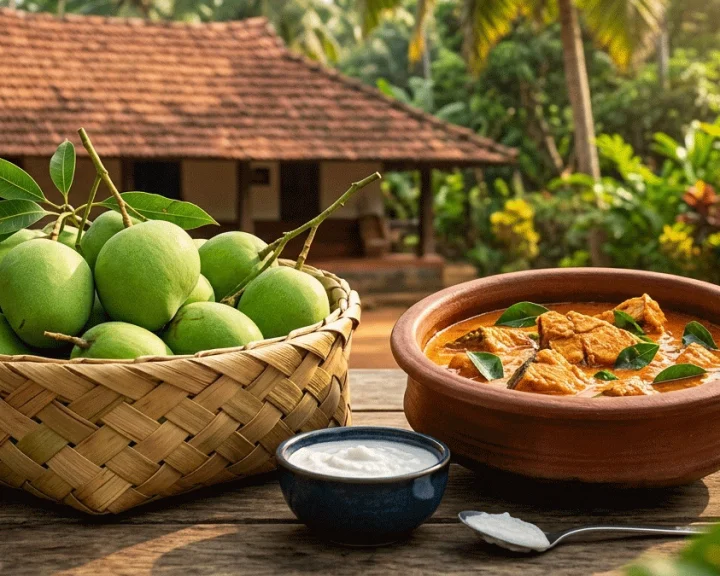 Kerala Style Mango Fish Curry Recipe in Marathi