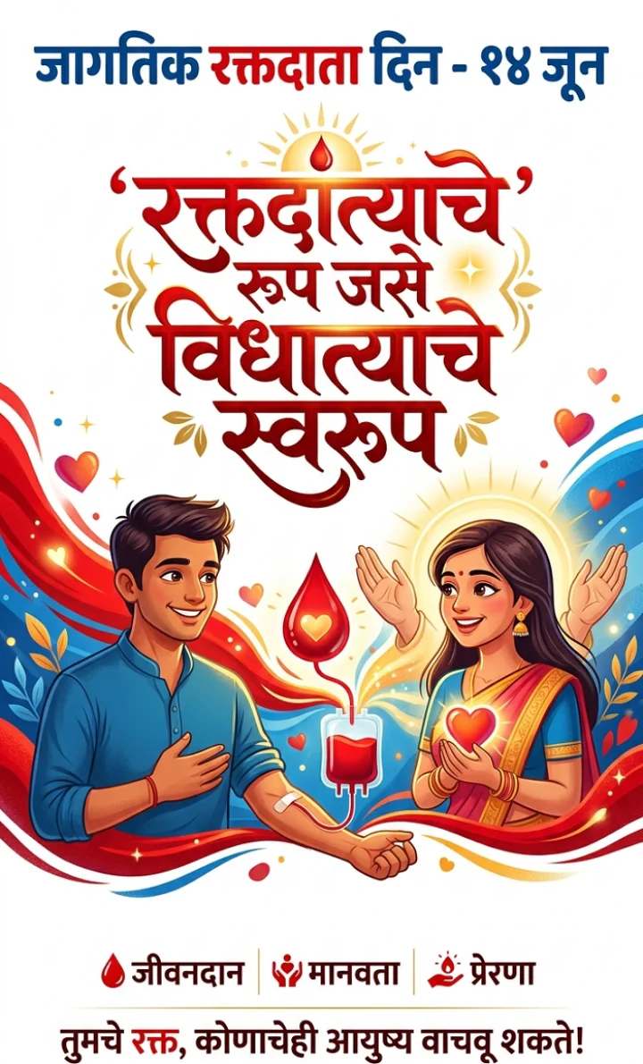 World Blood Donor Day banner status poster