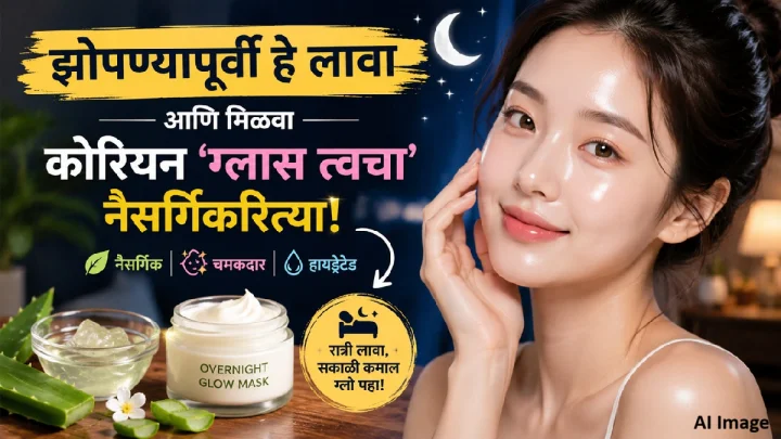 झोपण्यापूर्वी हे लावा आणि मिळवा कोरियनसारखी ‘ग्लास त्वचा’ नैसर्गिकरित्या