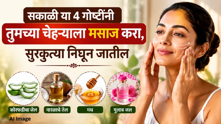 सकाळी या ४ गोष्टींनी तुमच्या चेहऱ्याला मसाज करा, सुरकुत्या निघून जातील