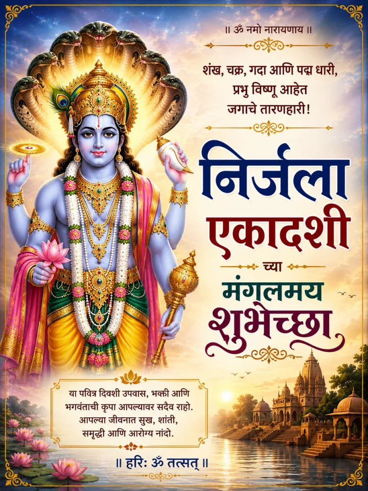 Nirjala Ekadashi 2026 Wishes in Marathi Images
