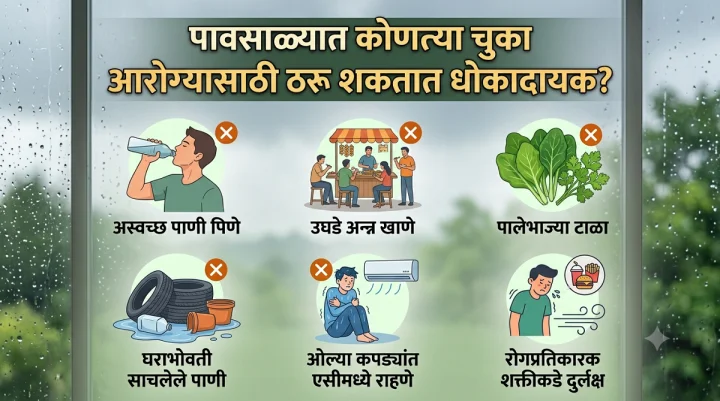 पावसाळ्यात निरोगी राहायचंय? मग आजच टाळा ह्या ६ गंभीर चुका; नाहीतर पडाल आजारी!