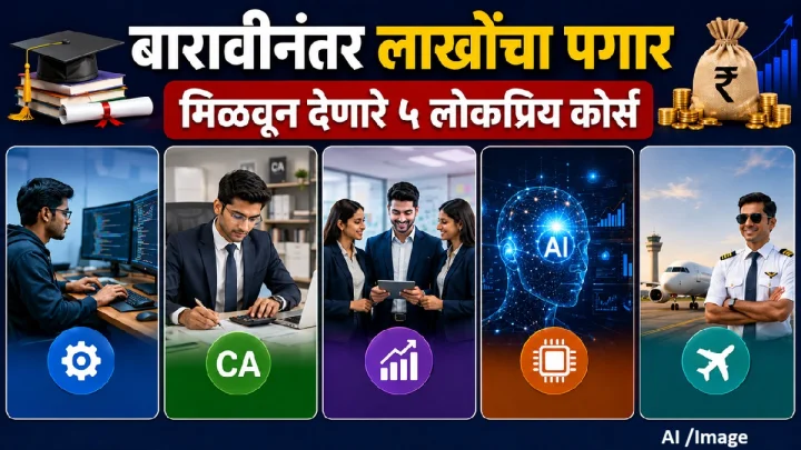 बारावीनंतर लाखोंचा पगार मिळवून देणारे 5 लोकप्रिय कोर्स जाणून घ्या