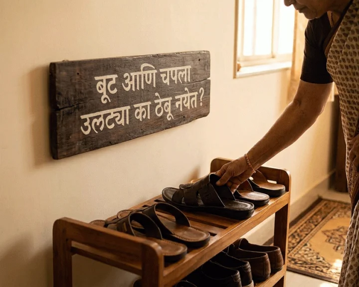 Why are upside-down slippers bad luck in India?