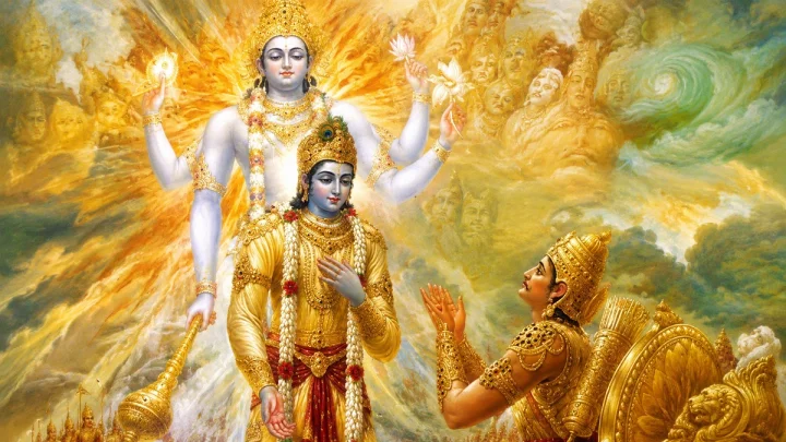 पौराणिक कथा : कृष्णाने आपले विश्वरूप प्रकट केले