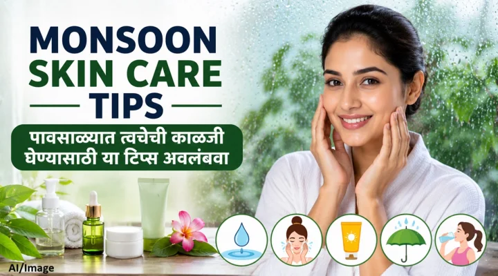 Monsoon skin care tips: पावसाळ्यात त्वचेची काळजी घेण्यासाठी या टिप्स अवलंबवा