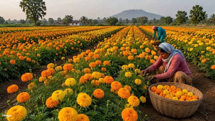 पावसाळी, हिवाळी आणि उन्हाळी तिन्ही ऋतूंमध्ये करता येणारी झेंडूची शेती