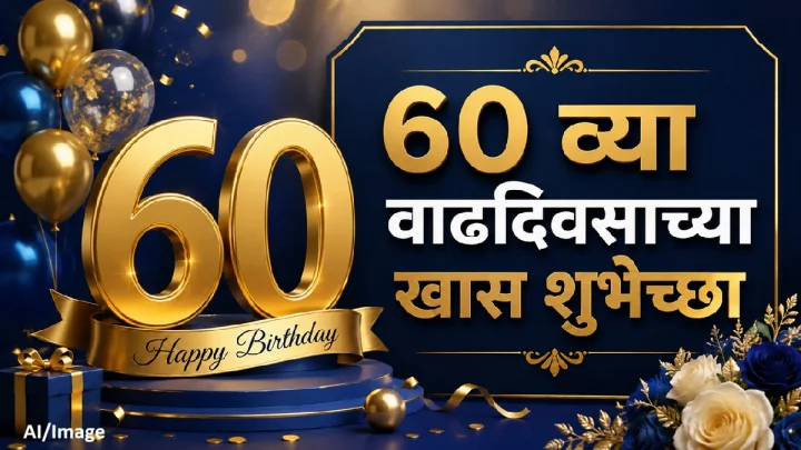 60th Birthday Wishes 60 व्या वाढदिवसाच्या शुभेच्छा