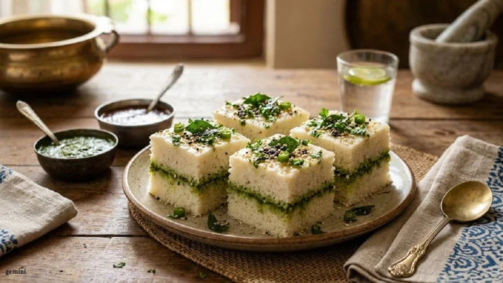 सँडविच ढोकळा; पार्टी किंवा विशेष प्रसंगी बनवण्यासाठी एकदम परफेक्ट रेसिपी