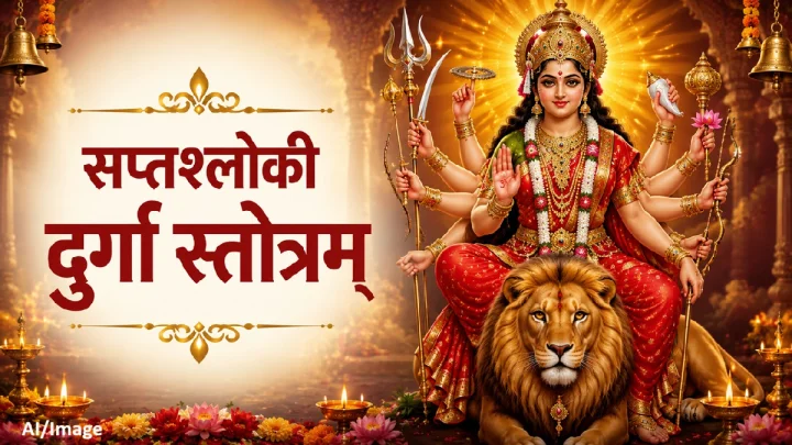 दररोज म्हणा सप्तश्लोकी दुर्गा स्तोत्रम्, माता दुर्गेची कृपा आणि सुख-समृद्धी मिळवा