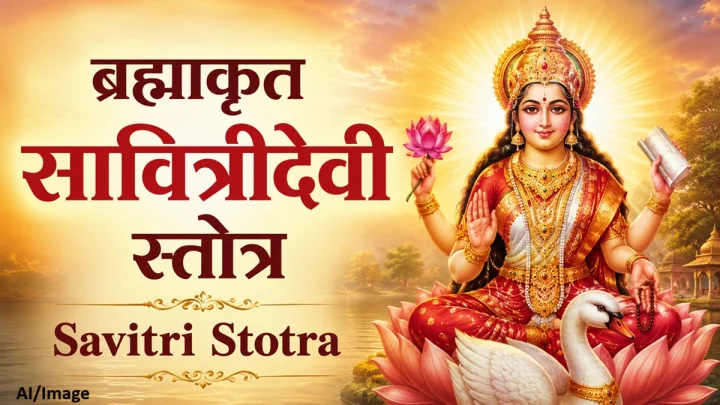 ब्रह्माकृत सावित्रीदेवी स्तोत्र |  ब्रह्मदेवांनी रचलेले दिव्य आणि प्रभावी स्तोत्र
