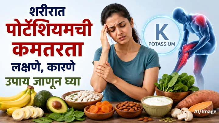 शरीरात पोटॅशियमची  कमतरताची लक्षणे, कारणे उपाय जाणून घ्या