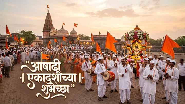 Ashadhi Ekadashi 2026 Wishes in Marathi आषाढी एकादशी शुभेच्छा संदेश मराठीत