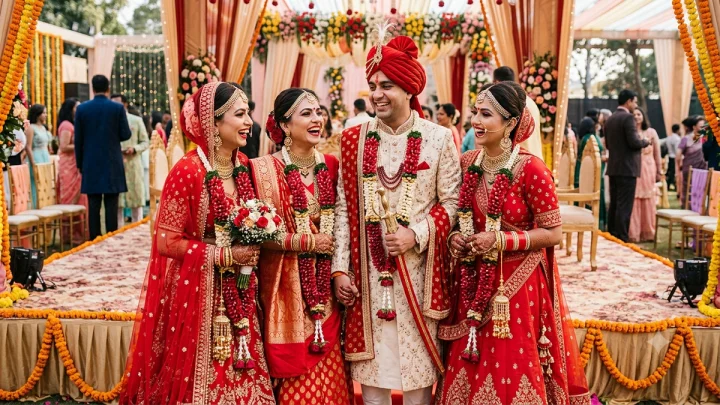 'रील्स'ची आवड असलेल्या ३ बहिणींनी एकाच कॅमेरामनशी केला विवाह; अमरोहामध्ये हिंदू संघटनांचा संताप