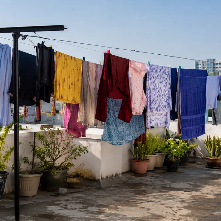 In Which Direction We Should Dry Our Wet Clothes