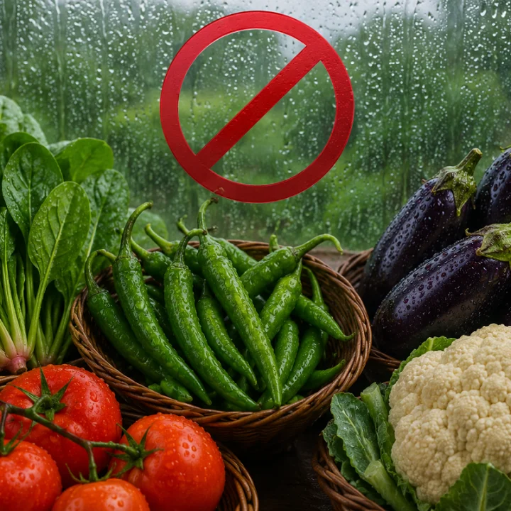 avoid vegetables in rainy season