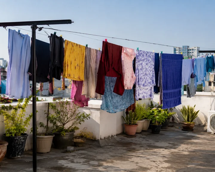 In Which Direction We Should Dry Our Wet Clothes