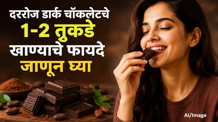 दररोज डार्क चॉकलेटचे १-२ तुकडे खा; जाणून घ्या शरीराला होणारे फायदे!