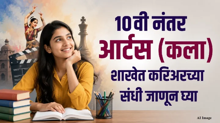 10वी नंतर आर्ट्स शाखेत करिअरच्या संधी! जाणून घ्या अभ्यासक्रम, क्षेत्रे आणि भविष्यातील करिअर पर्याय