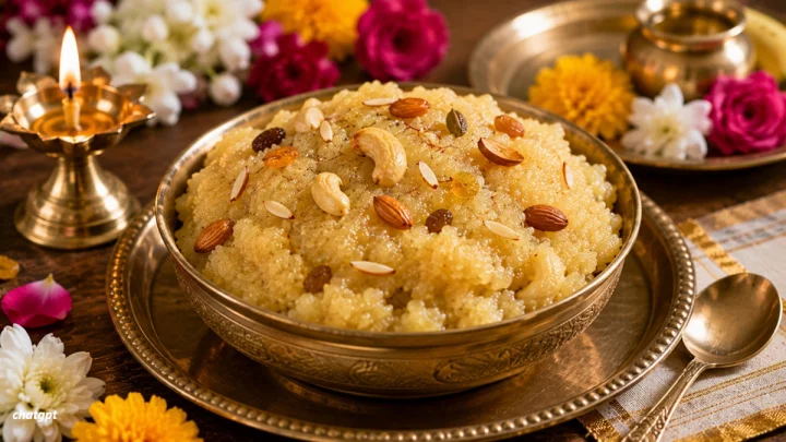 गुरुपौर्णिमा विशेष 'प्रसादाचा मऊ आणि दाणेदार शिरा' अत्यंत पवित्र पाककृती