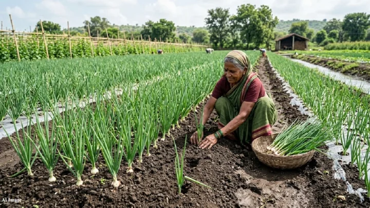 अतिशय सोपे आणि कमी कालावधीत चांगले उत्पन्न देणारे पीक; कांदेपात लागवड