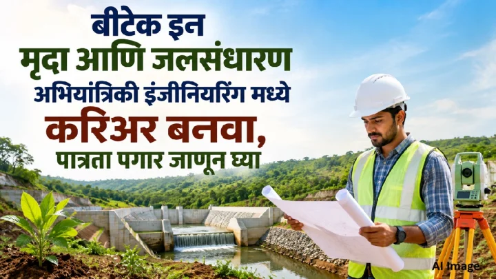 बीटेक इन  मृदा आणि जलसंधारण अभियांत्रिकी इंजीनियरिंग मध्ये करिअर बनवा, पात्रता पगार जाणून घ्या