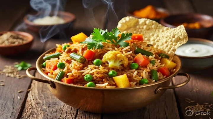 mixed vegetable khichdi