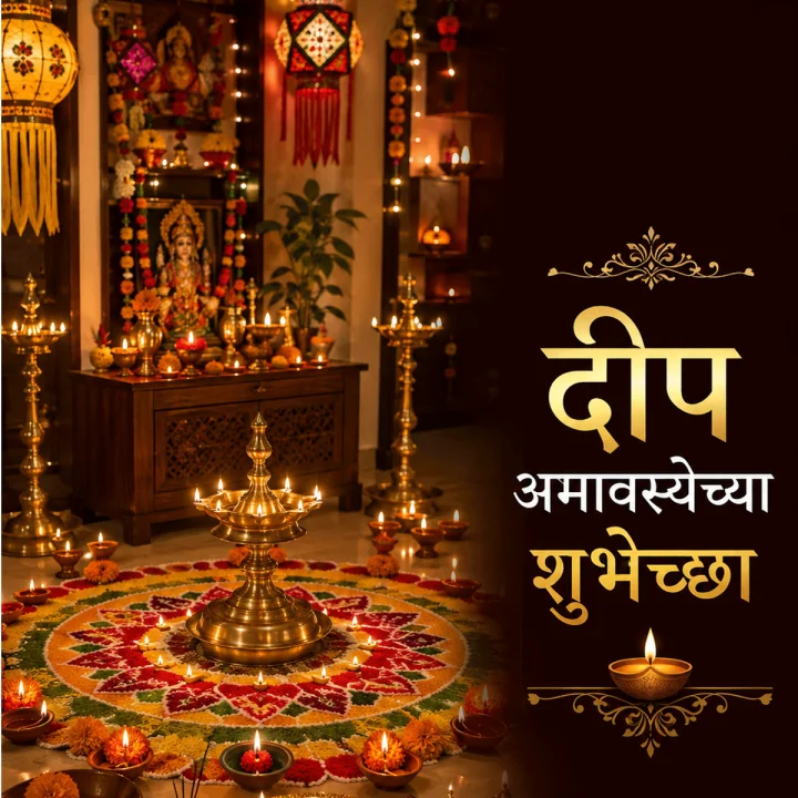 Deep Amavasya 2026 Wishes in Marathi दीप अमावस्येच्या शुभेच्छा