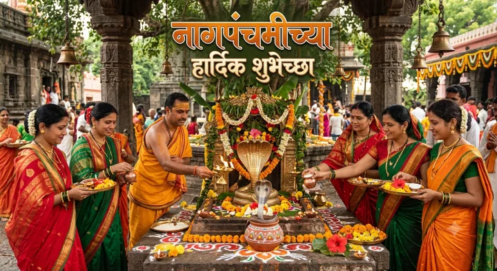Nag Panchami 2026 Wishes in Marathi नागपंचमीच्या शुभेच्छा संदेश